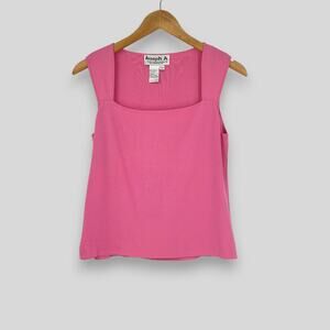 Y2k Vintage Barbiecore Joseph A. Pink Knit Tank Top Size XL